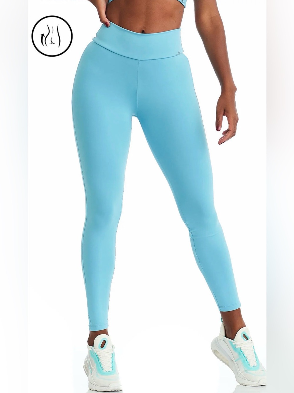 NWT Cajubrasil Sky Blue NZ Butt Lift Leggings L